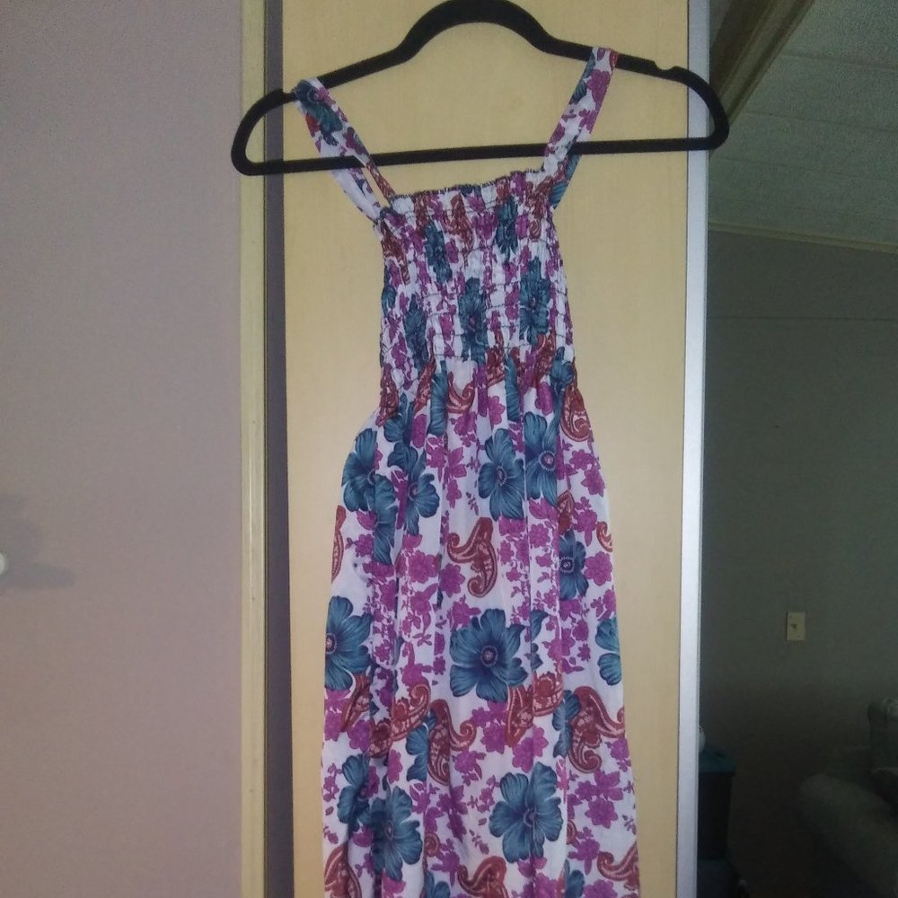 long summer dress with flowers